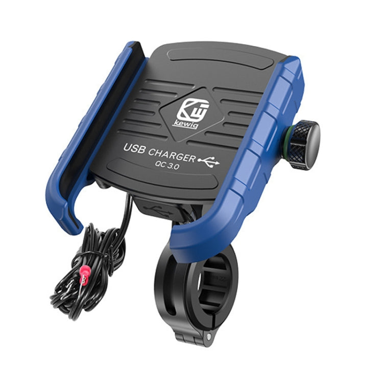 Kewig M8 Motorcycle Navigation Phone Holder Outdoor Riding Charging Bracket(Blue) - free shipping - PMC TechLife - Order now!