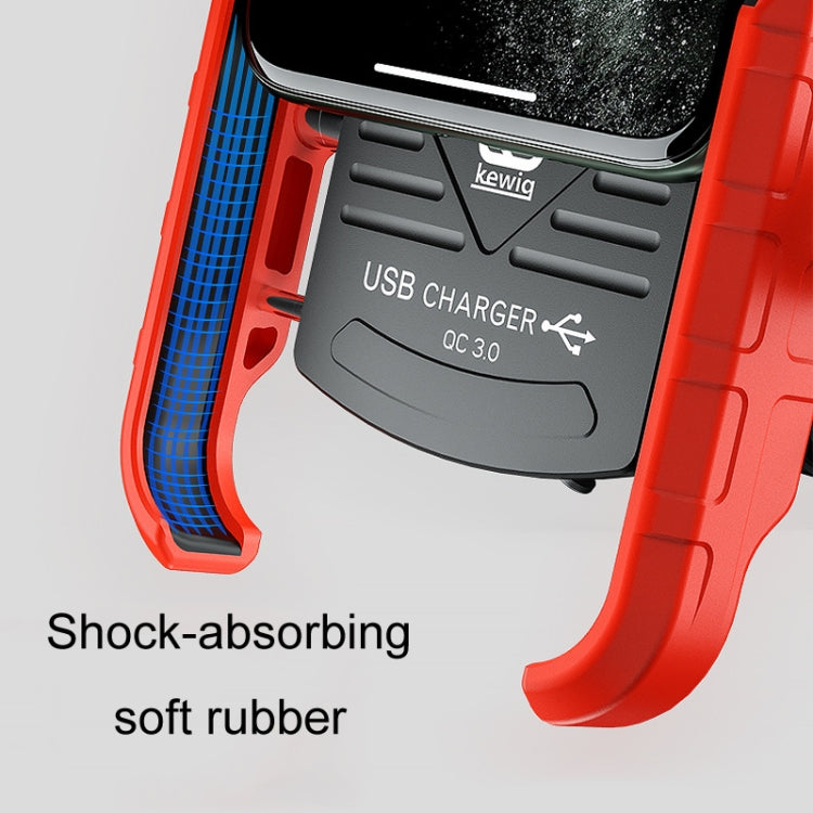 Kewig M8 Motorcycle Navigation Phone Holder Outdoor Riding Charging Bracket(Blue) - free shipping - PMC TechLife - Order now!