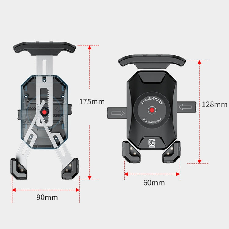 Kewig Motorcycle Heightened Navigation Bracket Outdoor Riding Anti-Theft Cell Phone Holder, Model: M14-C3 - Holder by Kewig | Online Shopping South Africa | PMC TechLife | Buy Now Pay Later Mobicred