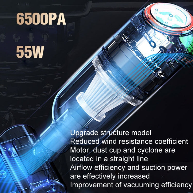 Wireless Charging Car Vacuum Cleaner Mini Handheld High Power Wet and Dry Vacuum Cleaner, Color: Blue - Vacuum Cleaner by PMC TechLife | Online Shopping South Africa | PMC TechLife | Buy Now Pay Later Mobicred