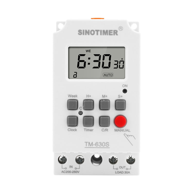 SINOTIMER TM630S-1 110V 30A Timer Switch 1 Second Interval Weekly Programmable Time Relay - Switch by SINOTIMER | Online Shopping South Africa | PMC TechLife | Buy Now Pay Later Mobicred