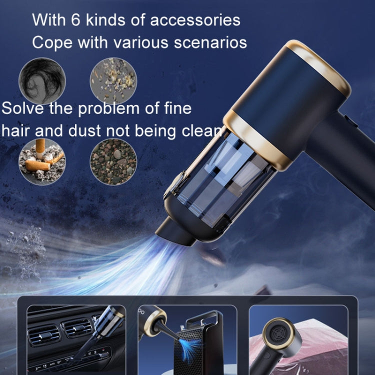 Car Vacuum Cleaner Vacuum Blower Dual Purpose Wireless Mini Vacuum Cleaner(White Silver) - Vacuum Cleaner by PMC TechLife | Online Shopping South Africa | PMC TechLife | Buy Now Pay Later Mobicred