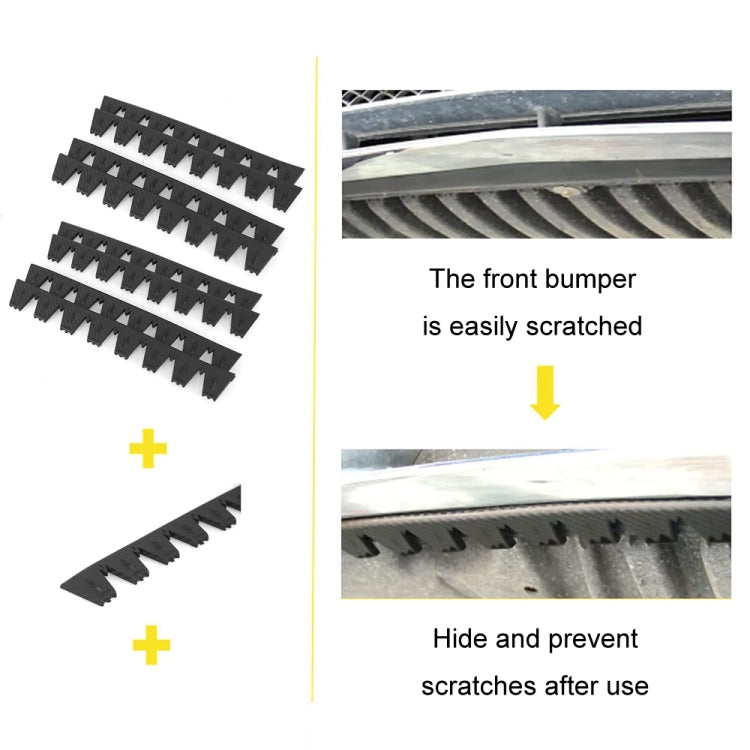 8pcs /Set Car Bumper Serrated Anti-collision Plate Decoration(Black) - Anti Collision Sticker by PMC TechLife | Online Shopping South Africa | PMC TechLife | Buy Now Pay Later Mobicred