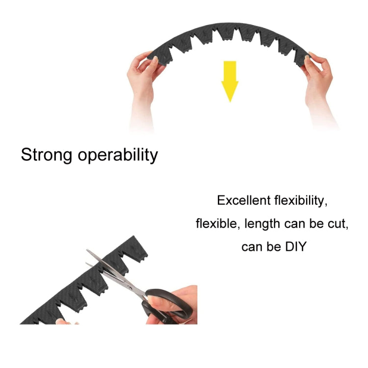 8pcs /Set Car Bumper Serrated Anti-collision Plate Decoration(Carbon Pattern) - Anti Collision Sticker by PMC TechLife | Online Shopping South Africa | PMC TechLife | Buy Now Pay Later Mobicred
