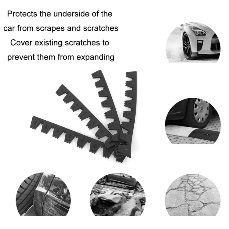 8pcs /Set Car Bumper Serrated Anti-collision Plate Decoration(Carbon Pattern) - Anti Collision Sticker by PMC TechLife | Online Shopping South Africa | PMC TechLife | Buy Now Pay Later Mobicred