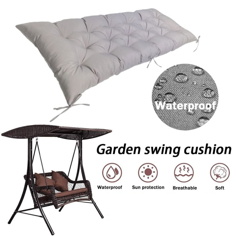 100x50x8cm Outdoor Bench Waterproof Sunscreen Thickened Soft Cushion(Black) - Cushions & Pillows by PMc TechLife | Online Shopping South Africa | PMc TechLife | Buy Now Pay Later Mobicred