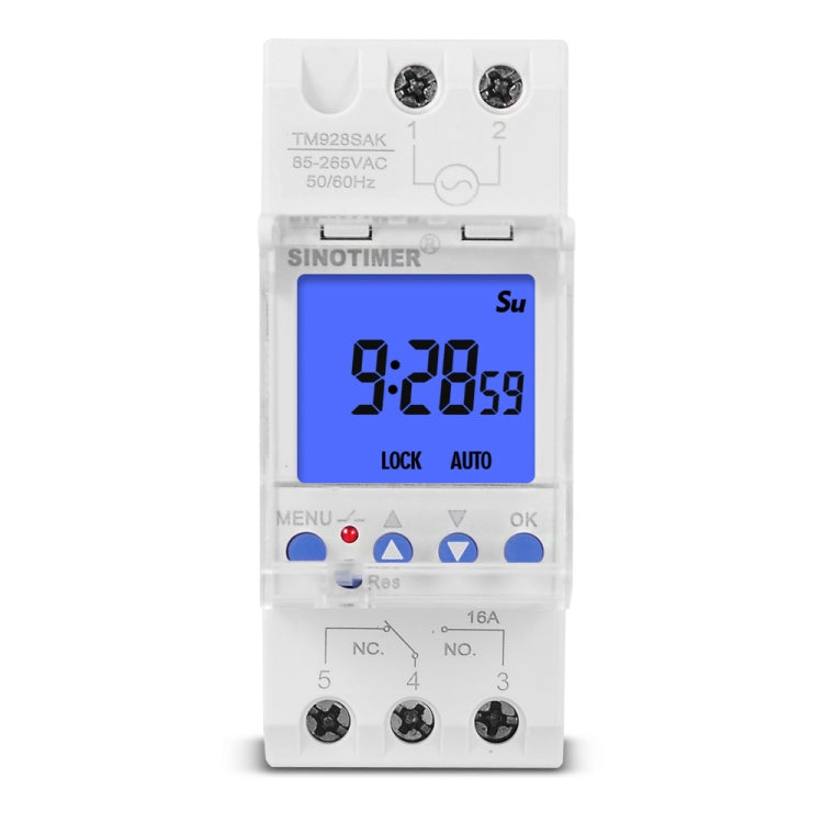 SINOTIMER TM928SAKL 85-265V 16A  1 Second to 168 Hours Programmable Electronic Time Switch - Switch by SINOTIMER | Online Shopping South Africa | PMC TechLife | Buy Now Pay Later Mobicred