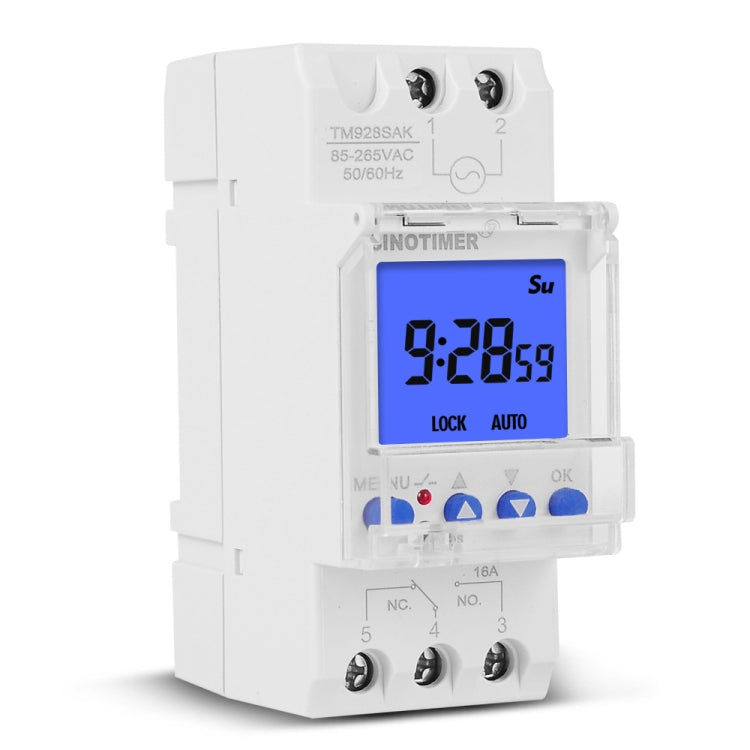 SINOTIMER TM928SAKL 85-265V 16A  1 Second to 168 Hours Programmable Electronic Time Switch - Switch by SINOTIMER | Online Shopping South Africa | PMC TechLife | Buy Now Pay Later Mobicred
