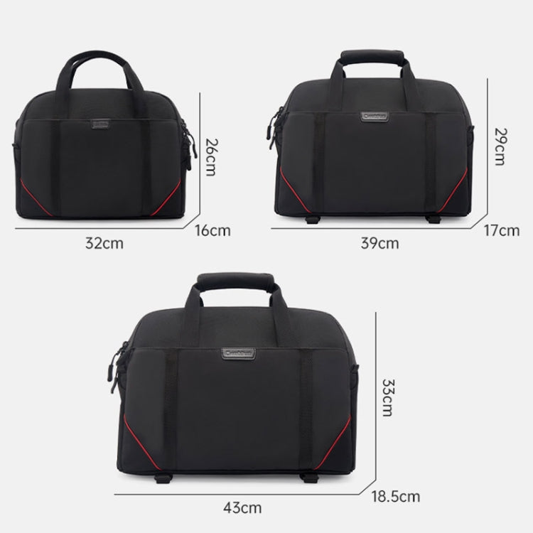 Cwatcun D109 Portable Casual Waterproof Multi-Function Camera Storage Photography Bag, Color: Medium Black - free shipping - PMC TechLife - Order now!