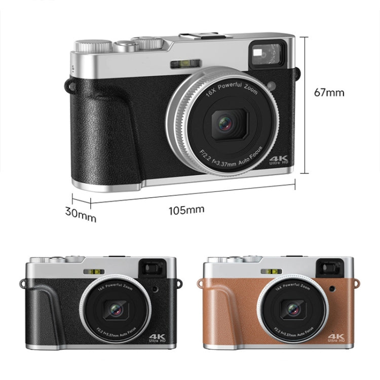 DC202L 2.8-Inch 4K HD 16X Zoom Photography Digital Camera Home SLR Camera, Color: Brown US Plug - Children Cameras by PMC TechLife | Online Shopping South Africa | PMC TechLife | Buy Now Pay Later Mobicred