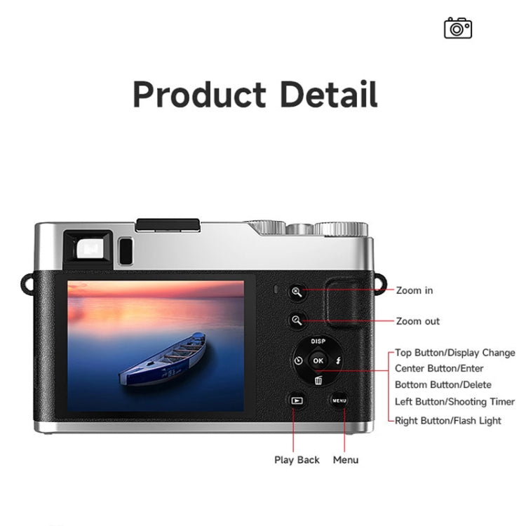DC202L 2.8-Inch 4K HD 16X Zoom Photography Digital Camera Home SLR Camera, Color: Brown US Plug - Children Cameras by PMC TechLife | Online Shopping South Africa | PMC TechLife | Buy Now Pay Later Mobicred