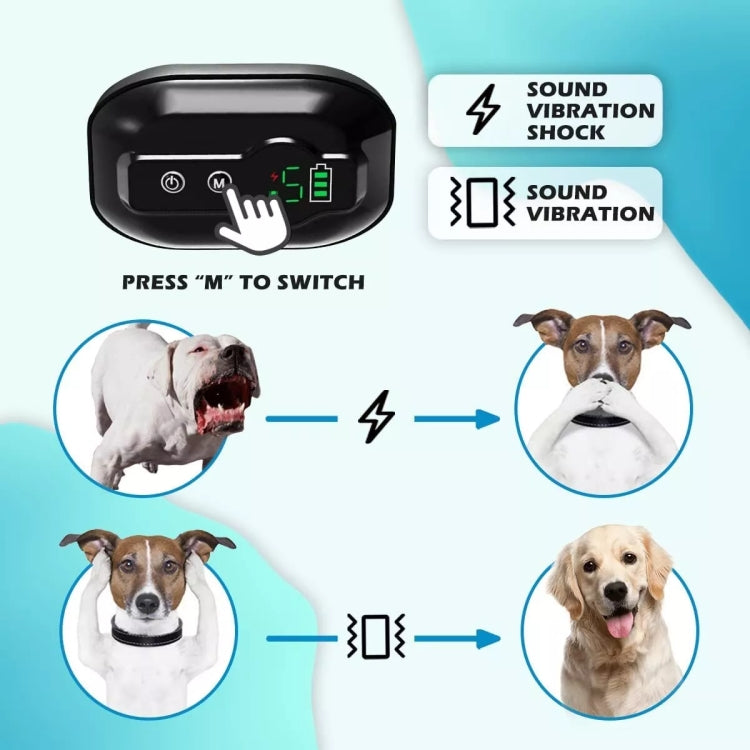 Anti-False Triggering Dog Bark Collar Waterproof Bark Stopper with 5 Adjustable Sensitivity(Black) - Training Aids by PMC TechLife | Online Shopping South Africa | PMC TechLife | Buy Now Pay Later Mobicred