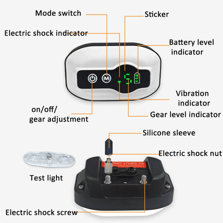 Anti-False Triggering Dog Bark Collar Waterproof Bark Stopper with 5 Adjustable Sensitivity(Black) - Training Aids by PMC TechLife | Online Shopping South Africa | PMC TechLife | Buy Now Pay Later Mobicred