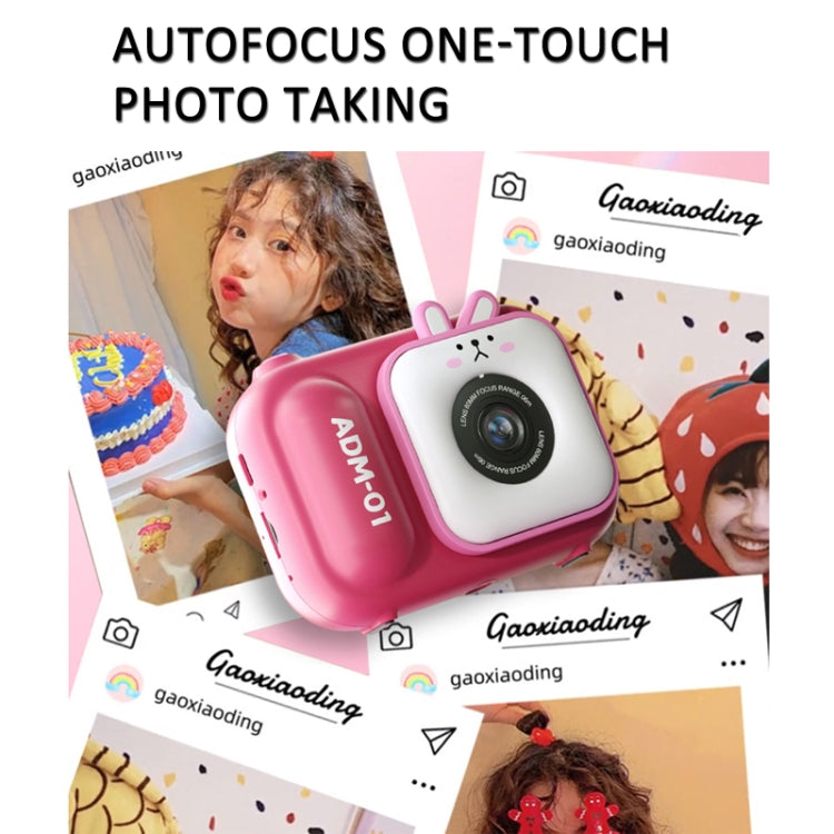 2.4 Inch IPS Screen 48MP Dual Lens Kids Digital Camera Mini Video Camera With 32G TF Card Pink Bunny - Children Cameras by PMC TechLife | Online Shopping South Africa | PMC TechLife | Buy Now Pay Later Mobicred