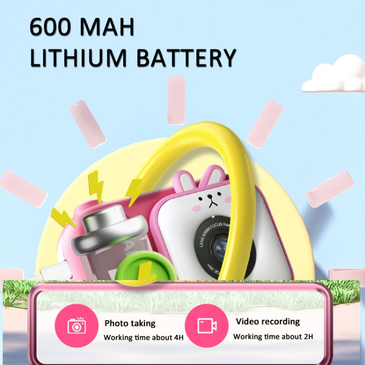 2.4 Inch IPS Screen 48MP Dual Lens Kids Digital Camera Mini Video Camera Without TF Card Pink Bunny - Children Cameras by PMC TechLife | Online Shopping South Africa | PMC TechLife | Buy Now Pay Later Mobicred