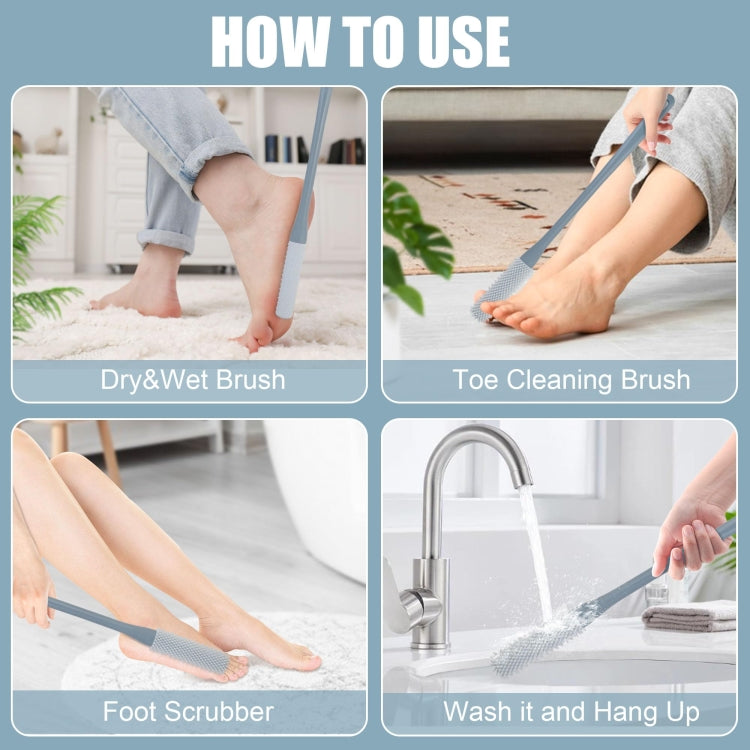 Foot Washing Brush Dry and Wet Toe Cleaning and Anti-Itch Brush, Style: Long Bristle(Pink) - Bath Brushes & Sponges by PMc TechLife | Online Shopping South Africa | PMc TechLife | Buy Now Pay Later Mobicred