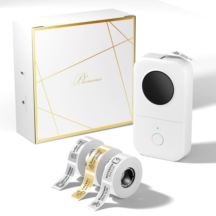 Phomemo D30 Thermal Label Printer Portable Bluetooth Mini Label Maker Machine With 3 Rolls Paper White - free shipping - PMC TechLife - Order now!