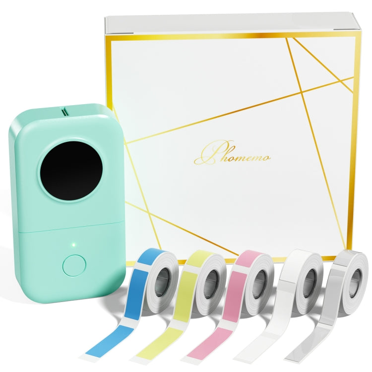 Phomemo D30 Thermal Label Printer Portable Bluetooth Mini Label Maker Machine With 5 Rolls Paper Green - free shipping - PMC TechLife - Order now!