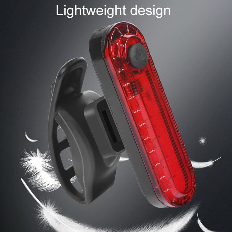 Mountain Bike Night Riding Warning Lamp Bicycle USB Charging Tail Light(White) - Taillights by PMC TechLife | Online Shopping South Africa | PMC TechLife | Buy Now Pay Later Mobicred