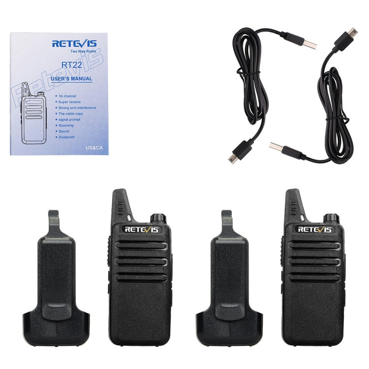 RETEVIS RT22 Hotel Mini Charging Two-Way Wireless Intercom Walkie Talkie(US Frequency with Plug) - Handheld Walkie Talkie by RETEVIS | Online Shopping South Africa | PMC TechLife | Buy Now Pay Later Mobicred