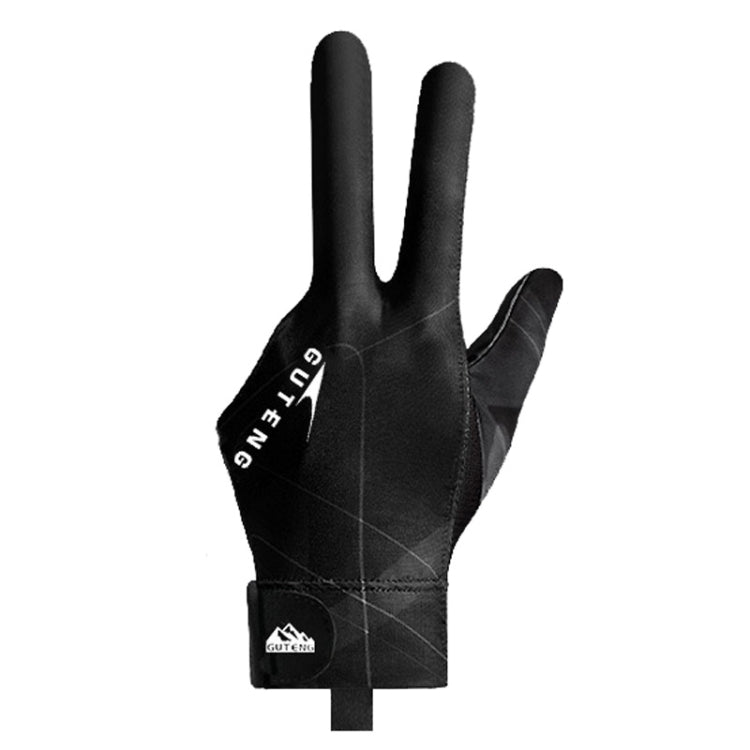 GUTENG Three Finger Thin Breathable Wear-Resistant Non-Slip Snooker Billiard Gloves, Style: Left Hand Full Finger (Printed Black) - free shipping - PMC TechLife - Order now!