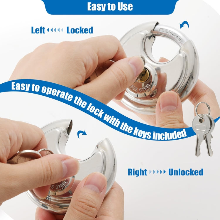 80mm Household Anti-Theft Rust-Proof And Waterproof Pure Copper Core Round Padlock - Padlocks by PMc TechLife | Online Shopping South Africa | PMc TechLife | Buy Now Pay Later Mobicred