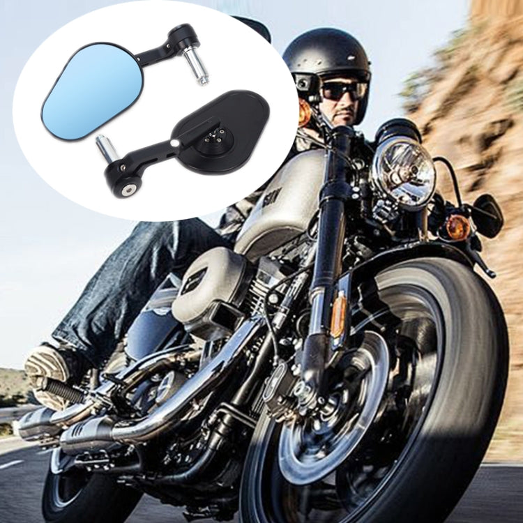 Motorcycle Aluminum Alloy Foldable Rearview Mirror(Black) - Side Mirrors by PMC TechLife | Online Shopping South Africa | PMC TechLife | Buy Now Pay Later Mobicred