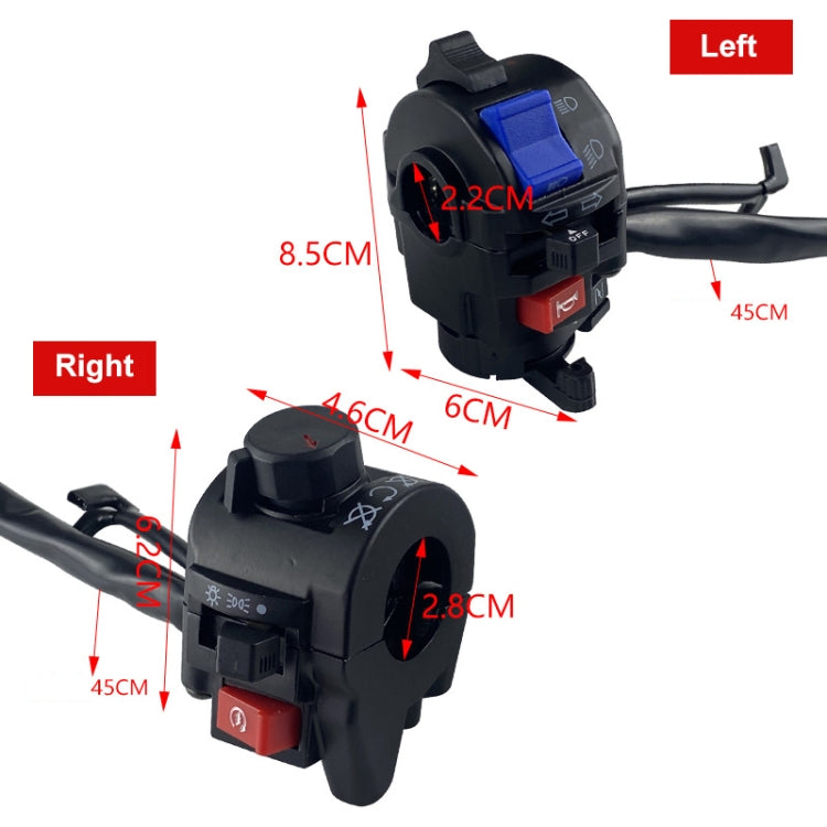 For QJ Storm Taizi 150 Motorcycle Left And Right Handlebar Switch Assembly(Black) - Grips by PMC TechLife | Online Shopping South Africa | PMC TechLife | Buy Now Pay Later Mobicred