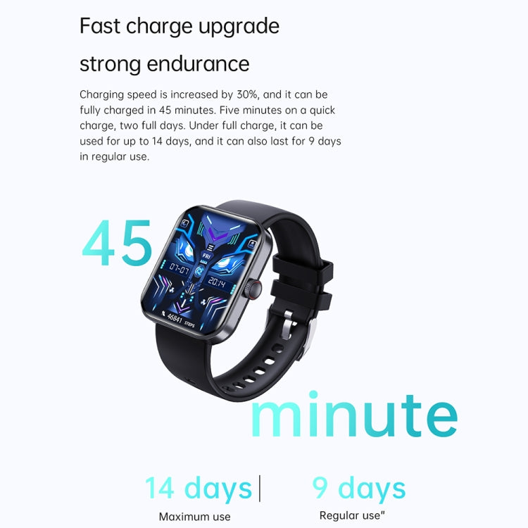 F16 2.0-inch IP67 Waterproof Health Monitoring Bluetooth Call Smart Watch(Black) - Smart Watches by PMC TechLife | Online Shopping South Africa | PMC TechLife | Buy Now Pay Later Mobicred