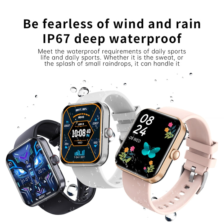 F16 2.0-inch IP67 Waterproof Health Monitoring Bluetooth Call Smart Watch(Black) - Smart Watches by PMC TechLife | Online Shopping South Africa | PMC TechLife | Buy Now Pay Later Mobicred