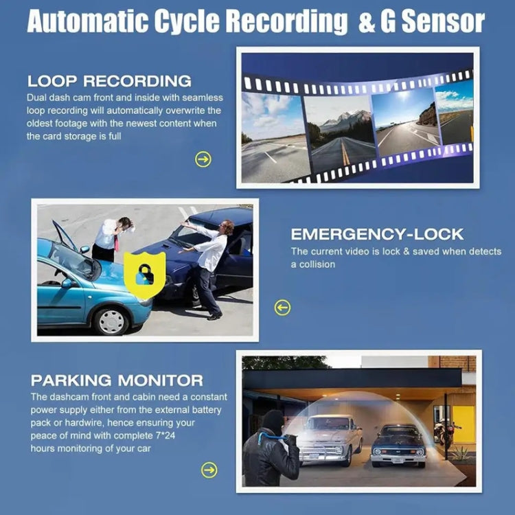 High-Definition Night Vision Driving Recorder, Model: Triple Recording With WIFI Mobile Playback - free shipping - PMC TechLife - Order now!