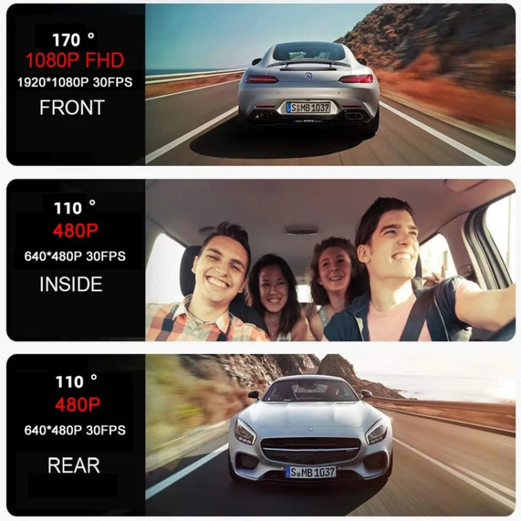 High-Definition Night Vision Driving Recorder, Model: Dual Recording No WIFI - Car DVRs by PMC TechLife | Online Shopping South Africa | PMC TechLife | Buy Now Pay Later Mobicred