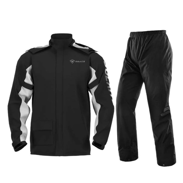 SULAITE Outdoor Motorcycle Riding Full Body Split Raincoat Suit, Size: XXL(Black) - Raincoat by SULAITE | Online Shopping South Africa | PMC TechLife | Buy Now Pay Later Mobicred