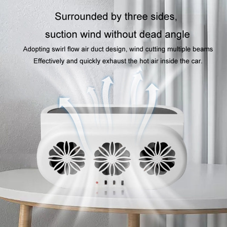 USB Plug-In Car Window Exhaust Fan Car Air Circulation Cooling Ventilation Fan, Color: Solar White - Heating & Fans by PMC TechLife | Online Shopping South Africa | PMC TechLife | Buy Now Pay Later Mobicred