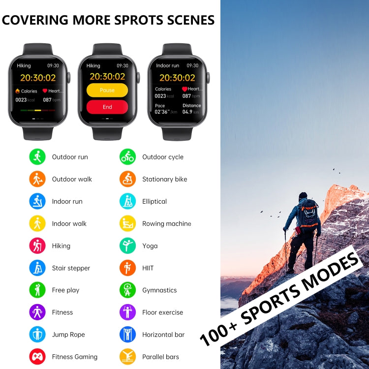 F70  2.1 Inch Screen Smart Watch With Blood Sugar/Blood Oxygen Monitoring /SOS Alarm/100+ Sports Modes, Color: Black Bamboo - Smart Watches by PMC TechLife | Online Shopping South Africa | PMC TechLife | Buy Now Pay Later Mobicred