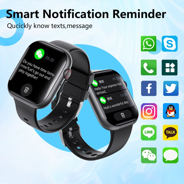 F70  2.1 Inch Screen Smart Watch With Blood Sugar/Blood Oxygen Monitoring /SOS Alarm/100+ Sports Modes, Color: Black Bamboo - Smart Watches by PMC TechLife | Online Shopping South Africa | PMC TechLife | Buy Now Pay Later Mobicred
