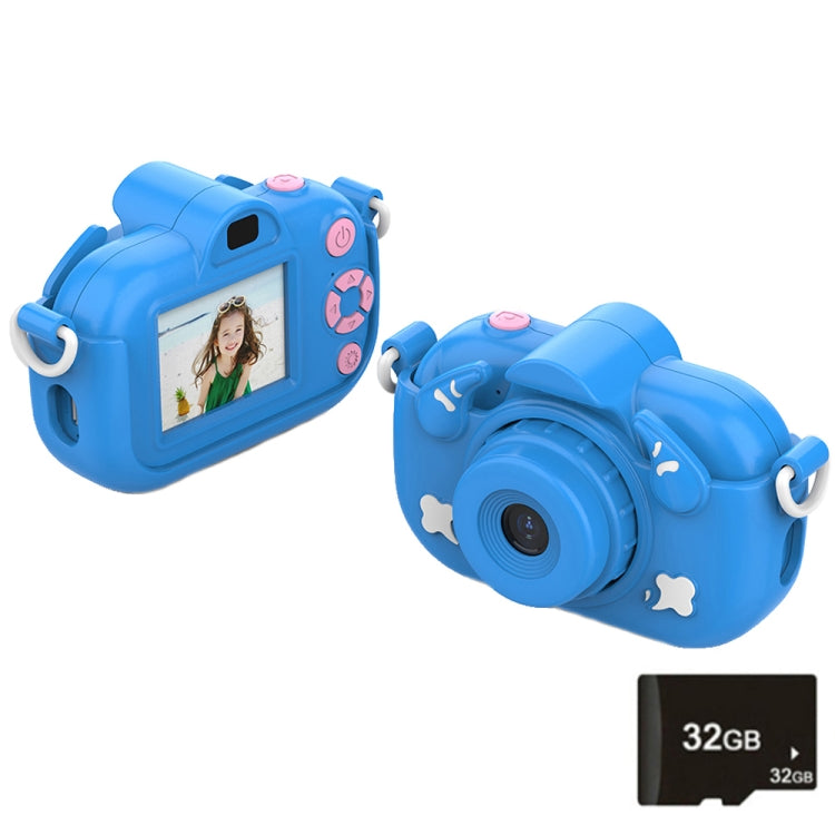 DC501 2.0-Inch 4X Zoom HD Digital Camera Mini Children Photography Camera, Color: Blue+32G - Children Cameras by PMC TechLife | Online Shopping South Africa | PMC TechLife | Buy Now Pay Later Mobicred