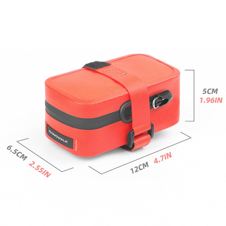 Rhinowalk RK5200 0.39L Bicycle Lightweight Waterproof Tail Bag Outdoor Cycling TPU Saddle Bag(Orange) - Bicycle Bags by Rhinowalk | Online Shopping South Africa | PMC TechLife | Buy Now Pay Later Mobicred