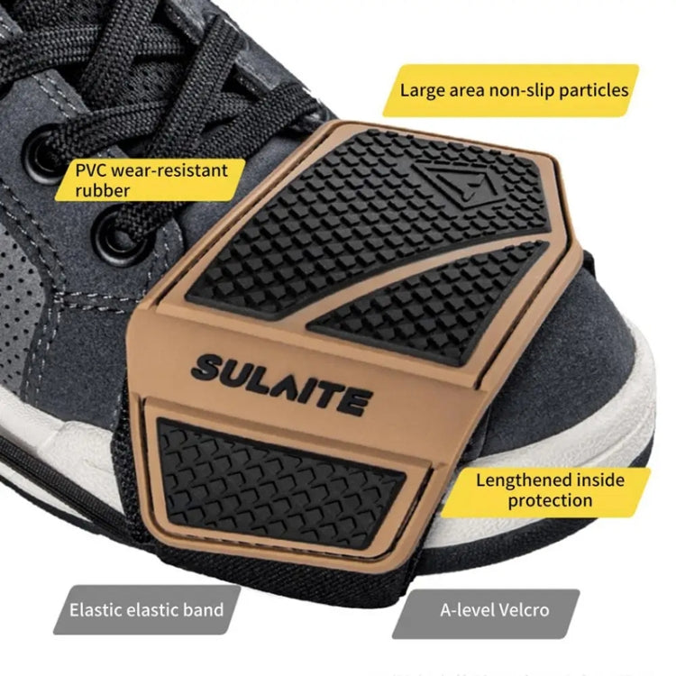 SULAITE Motorcycle Anti-Slip Riding Gear Cover Anti-Scratch Wear-Resistant Shoe Cover(Brown) - Protective Gear by SULAITE | Online Shopping South Africa | PMC Jewellery | Buy Now Pay Later Mobicred