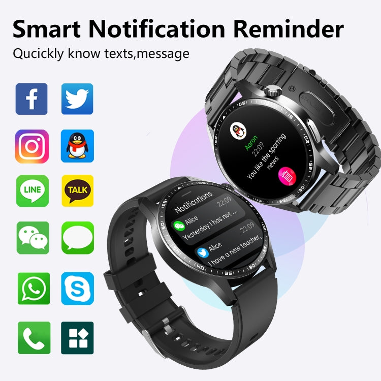 F400  1.55 Inch Screen Smart Watch Support ECG/ Blood Oxygen / Blood Sugar / 150+ Sports Mode, Color: Black Leather - Smart Watches by PMC TechLife | Online Shopping South Africa | PMC TechLife | Buy Now Pay Later Mobicred