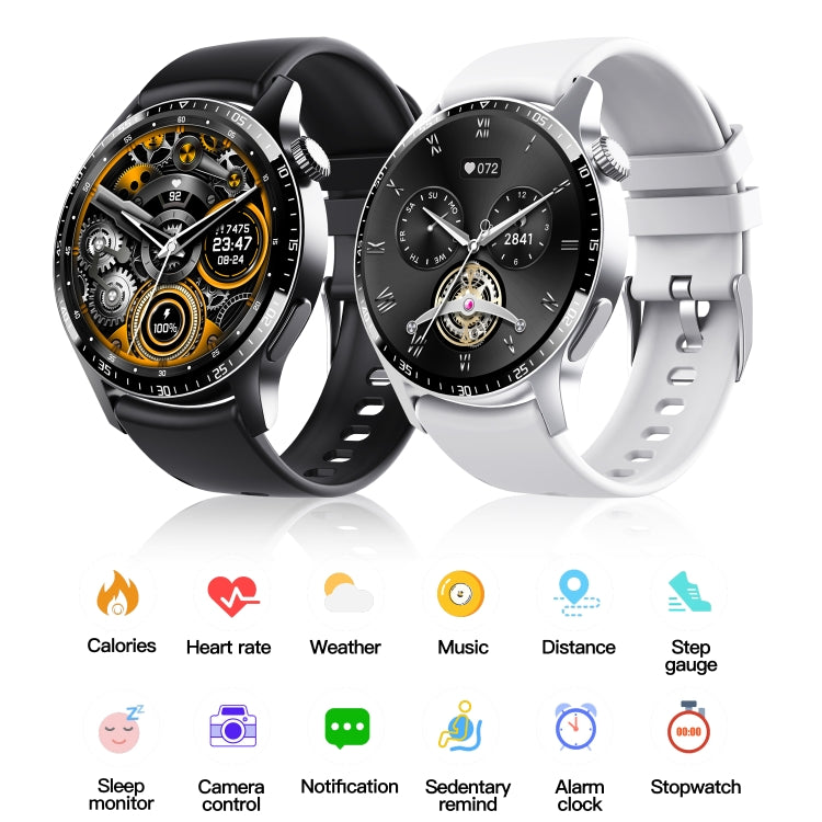 F207 Smart Watch 1.35-Inch Narrow Edge Screen Supports Bluetooth Calls / 24H Health Monitoring / 150+ Sports Modes, Color: Black Brown Leather - Smart Watches by PMC TechLife | Online Shopping South Africa | PMC TechLife | Buy Now Pay Later Mobicred