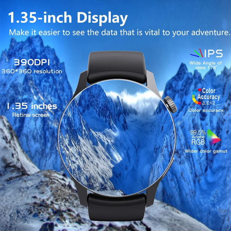 F207 Smart Watch 1.35-Inch Narrow Edge Screen Supports Bluetooth Calls / 24H Health Monitoring / 150+ Sports Modes, Color: Black Leather - free shipping - PMC TechLife - Order now!