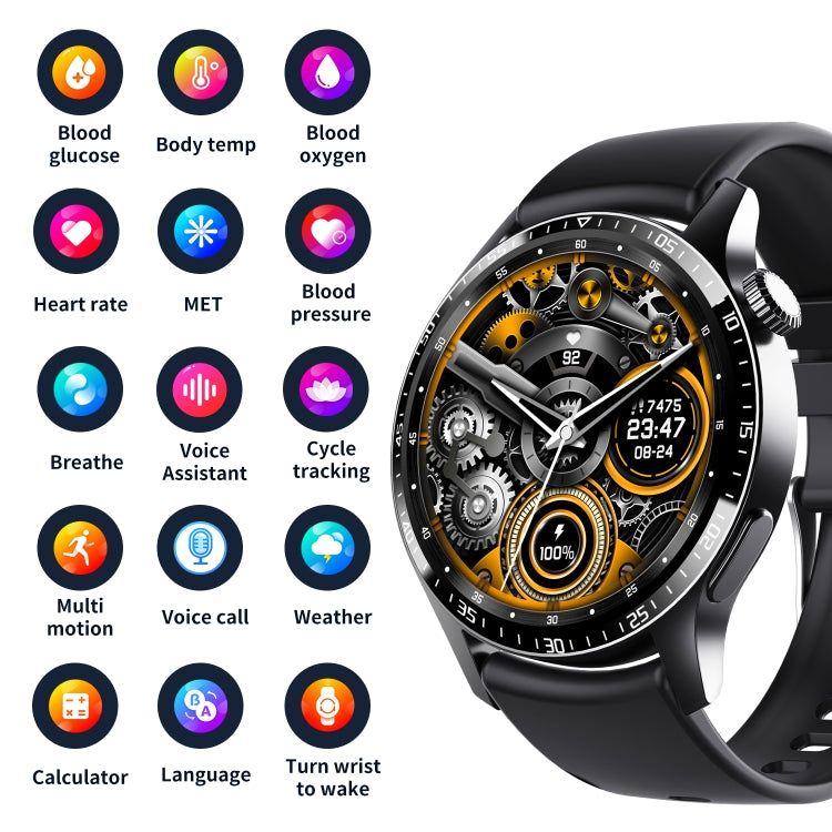 F207 Smart Watch 1.35-Inch Narrow Edge Screen Supports Bluetooth Calls / 24H Health Monitoring / 150+ Sports Modes, Color: Black Leather - free shipping - PMC TechLife - Order now!