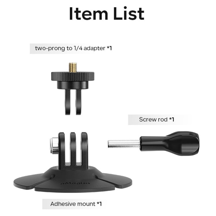 aMagisn Flexible Adhesive Mount for DJI / GoPro / Insta360 and Other Action Cameras - Helmet Mount by aMagisn | Online Shopping South Africa | PMC TechLife | Buy Now Pay Later Mobicred