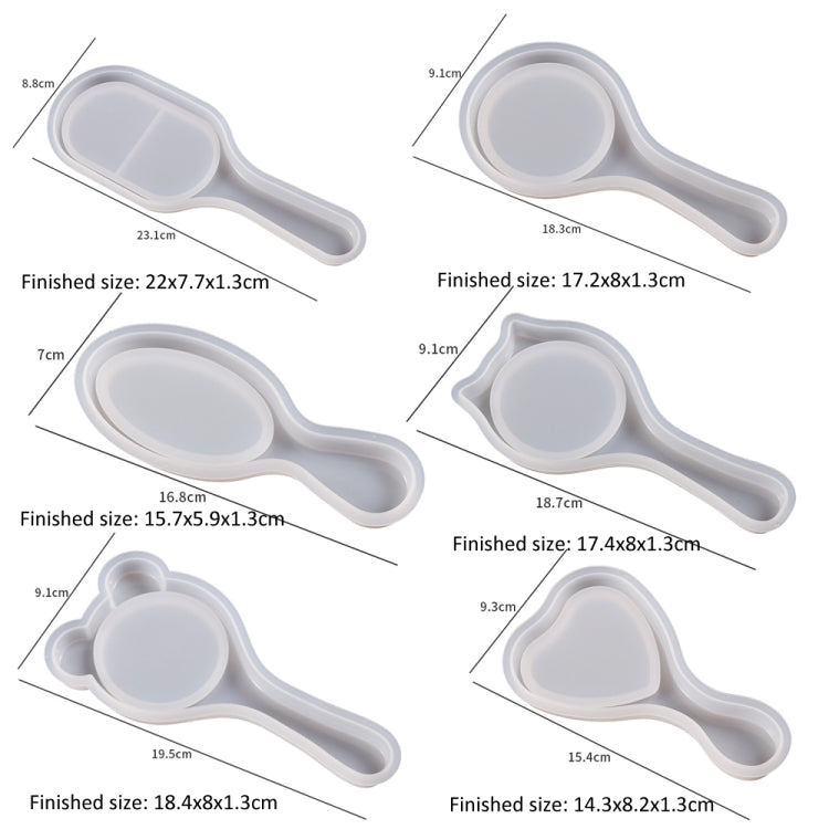 Air Cushion Comb Set Silicone Mold DIY Epoxy Resin Craft Making Mold, Spec: Heart Shape 006 - free shipping - PMc TechLife - Order now!