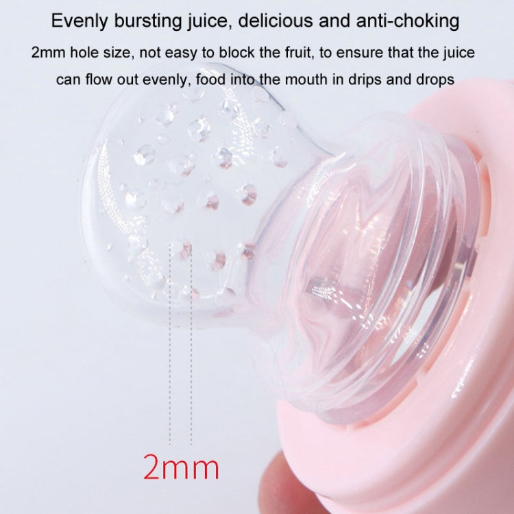 Portable Dual-purpose Baby Food Feeding Spoon Fruit Vegetable Silicone Feeding Pacifier Bottle(Pink) - Cups & Silicone Nipple by PMc TechLife | Online Shopping South Africa | PMc TechLife | Buy Now Pay Later Mobicred