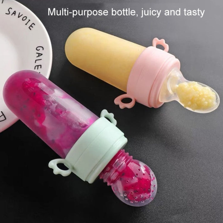 Portable Dual-purpose Baby Food Feeding Spoon Fruit Vegetable Silicone Feeding Pacifier Bottle(Green) - Cups & Silicone Nipple by PMc TechLife | Online Shopping South Africa | PMc TechLife | Buy Now Pay Later Mobicred