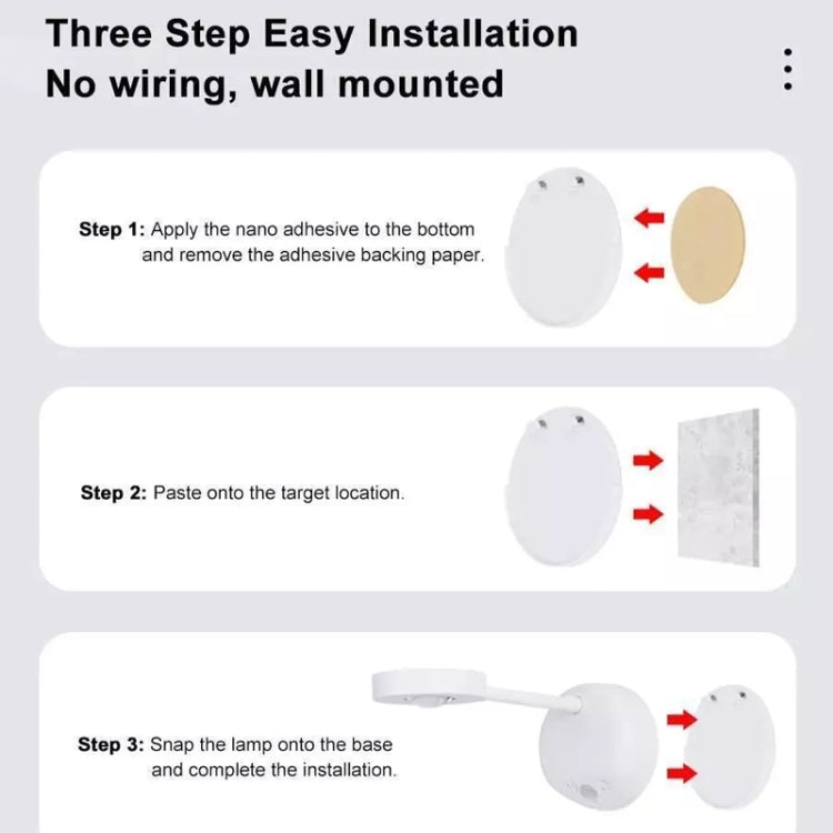 Rechargeable LED Motion Sensor Wireless Spotlight Dimmable Picture Light 1200mAH(White) - Sensor LED Lights by PMC TechLife | Online Shopping South Africa | PMC TechLife | Buy Now Pay Later Mobicred