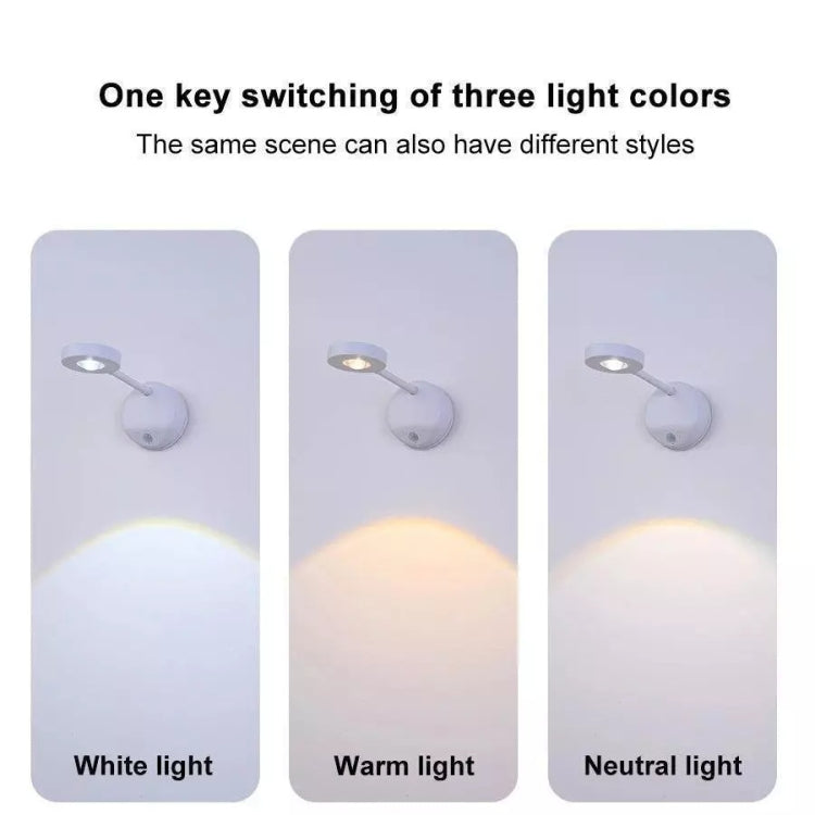 Rechargeable LED Motion Sensor Wireless Spotlight Dimmable Picture Light 2000mAH(White) - Sensor LED Lights by PMC TechLife | Online Shopping South Africa | PMC TechLife | Buy Now Pay Later Mobicred