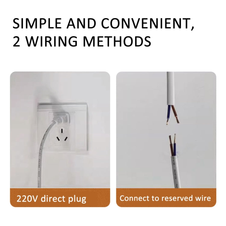 220V CN Plug Motion Sensor Wardrobe Cabinet Lamp LED Light Bar, Spec: Warm White 70cm - Sensor LED Lights by PMC TechLife | Online Shopping South Africa | PMC TechLife | Buy Now Pay Later Mobicred